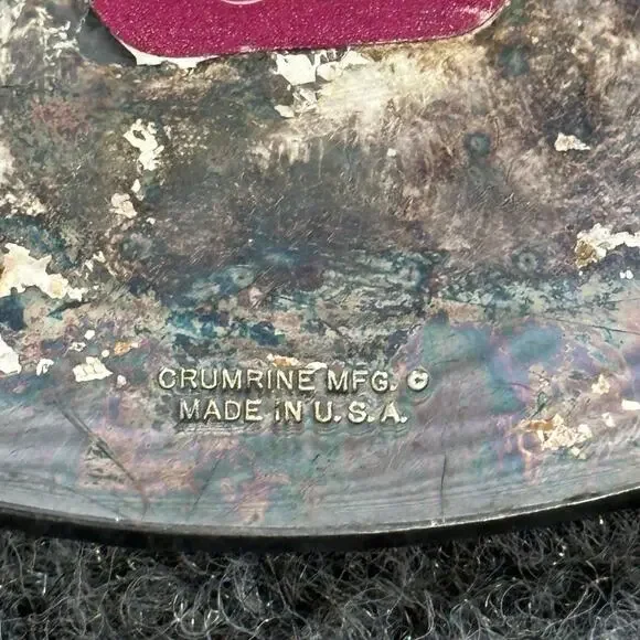 Western Texas Rangers COWBOY Belt Buckle! VINTAGE! RARE! Crumrine! SILVER PLATED - Picture 6 of 7